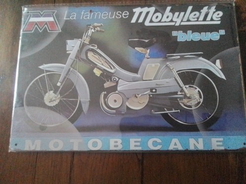Plaque publicitaire mobylette - plaque,