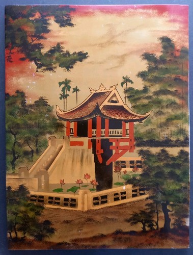 Panneau laque peinture vietnam - laque,