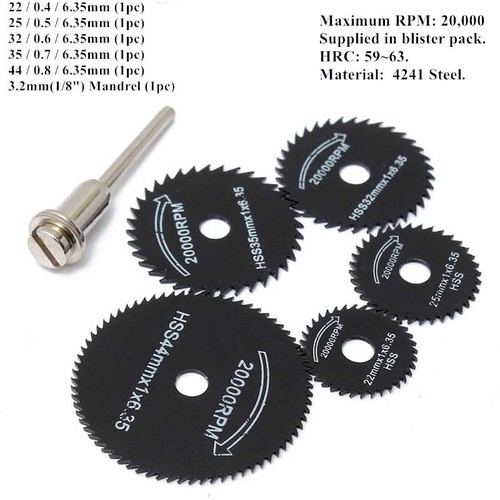 6pcs mini scie circulaire ars - 6pcs,