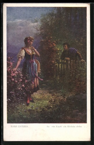 Carte postale artiste hans - carte,