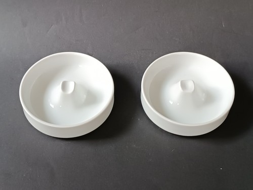 **Deux cendriers en porcelaine