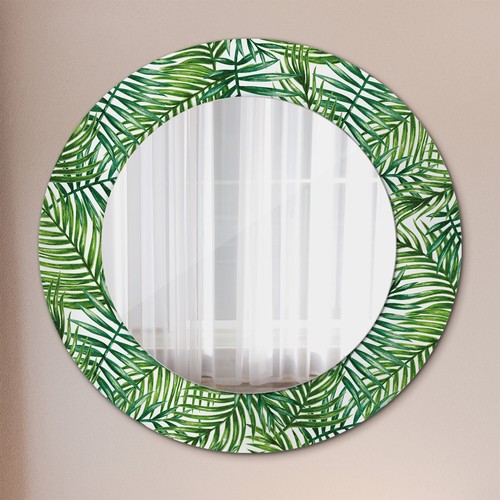 Mural rond miroir avec cadre - mural,