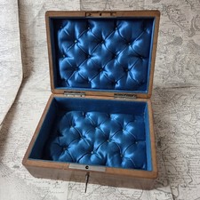 Coffret capitonné soie bleue - coffret,