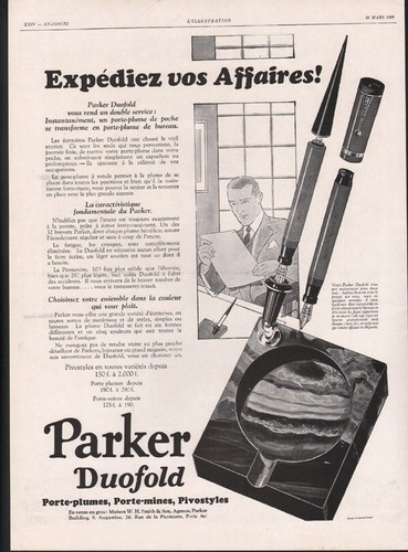 1929 parker plume duofold - 1929,