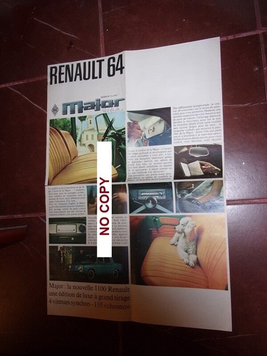 Publicité renault 1100 - , 64