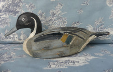 Ancien Appelant Appeau Chasse CANARD bois sculpté Art Populaire Liège made Italy
