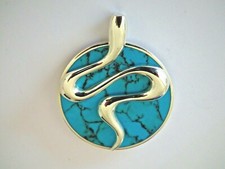 Pendentif 3cm x 3cm- Turquoise