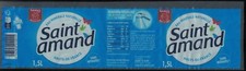 France Etiquette Eau Minérale Naturelle Saint Amand Bouchon Solidaire