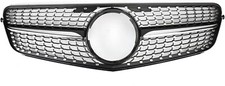 CALANDRE DIAMANT NOIRE + CHROME MERCEDES CLASSE C W204 2007 A 2014