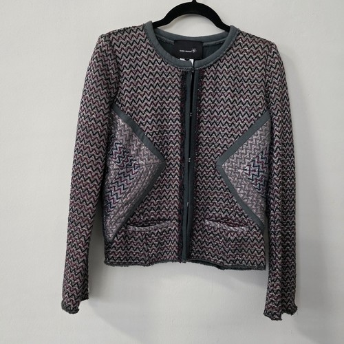 Veste tweed zigzag - veste, en