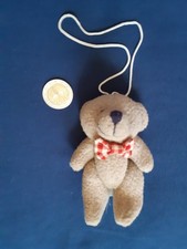 Petit Ourson En Peluche Vintage Avec Nœud papillon