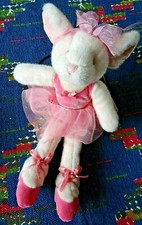 JB4 / DOUDOU PELUCHE RUSS BERRIE MABELLINA SOURIS BALLERINE BLANC ROSE TUTU  TBE