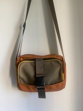 SAC SACOCHE BESACE MULTIPOCHES & POCHETTE SÉPARABLE MIXTE ROUILLE KAKI MOUTARDE