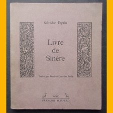 Collection Voix LIVRE DE SINÈRE Salvador Espriu Éditions François Maspéro 1975