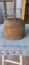 Ancienne Marotte Forme à Chapeau de chapelier en bois authentique Tête taille 54