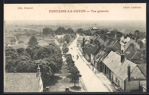 Cpa fontaine guyon vue - fontaine-la-guyon,,