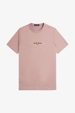 T-Shirt Fred Perry Logo Central M4580 Homme S52-Rose Foncé Neuf SS24