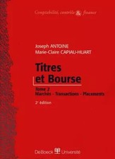 Titres et bourse, tome 2, Joseph Antoine,  Marie-Claire Capiau-Huart et  H Carpe