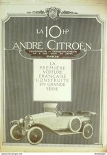 Publicite Auto Citroen 10HP 1919