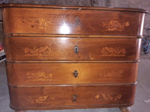 Commode avec marqueterie - commode,