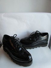 derbies compensés crult cuir verni noir 39