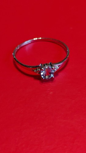 Bague blanc topaze bleu - blanc,