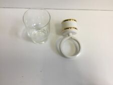Support en Verre GROHE Europlus Blanc / Or,Zahnputzglas,Gobelet,Rarité