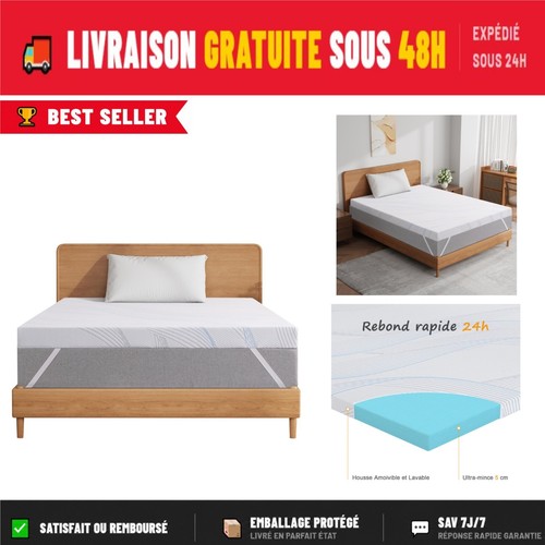 Surmatelas 140x190 mousse - 140x190, cm