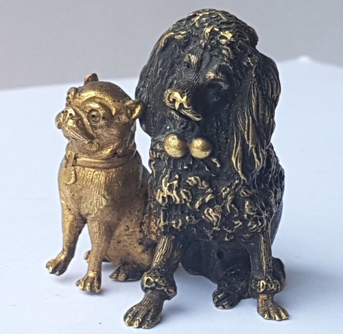 Figurine bronze chien - en,