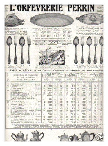 Publicite orfevrerie perrin - orfevrerie,