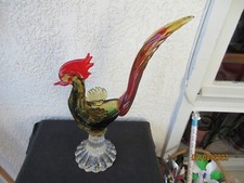 Très beau et grand coq en verre de Murano
