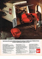 PUBLICITE ADVERTISING  1969    MOBILIER DE FRANCE   meubles canapés fauteuils