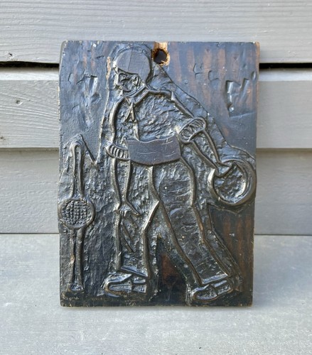 Ancienne plaque linogravure - ancienne, de