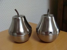 Sucrier poire Morinox vintage en inox brossé