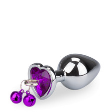 Plug métal bijoux anal rosebud grelots coeur