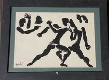 RUIZ-PIPO Manolo Dessin gouache sur papier drawing dibujo Granada Lucha //