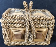 VANNERIE ANCIENNE BOÎTE À