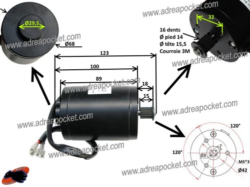 Moteur électrique 120w - 120w, 24v