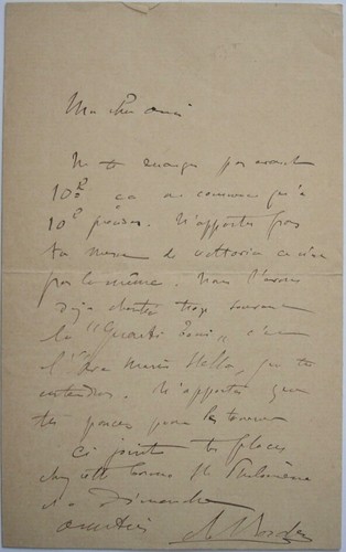 Autographe charles bordes - autographe,