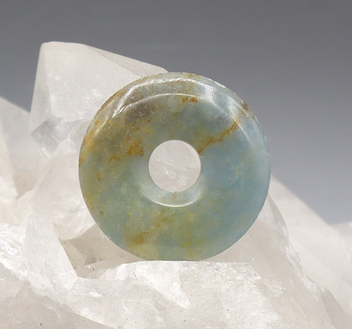 Aragonit bleu pendentif donut - aragonit,