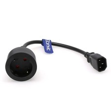 Câble adaptateur court IEC 320 C14 vers prise femelle européenne pour UPS PDU