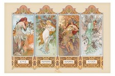 MUCHA - 4 Saisons - AFFICHE /