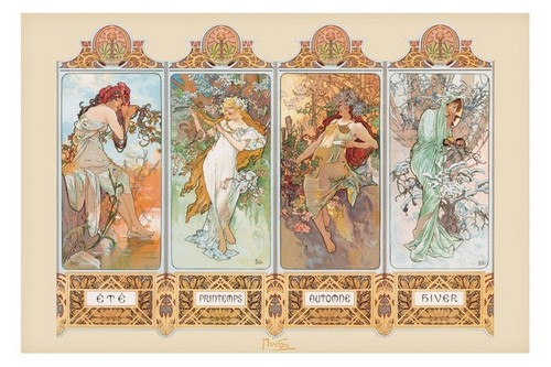 Mucha saisons affiche - 4, /