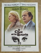 4 Affiches Anciennes Cinéma Films Lot   60 X 80 cm Lelouch, Noiret, Reggiani...