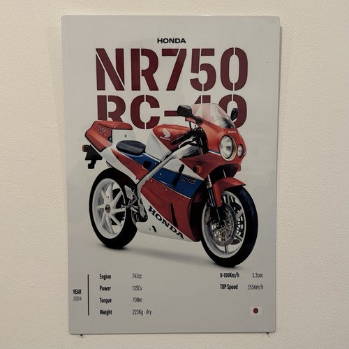 Plaque métal honda - métal, nr750