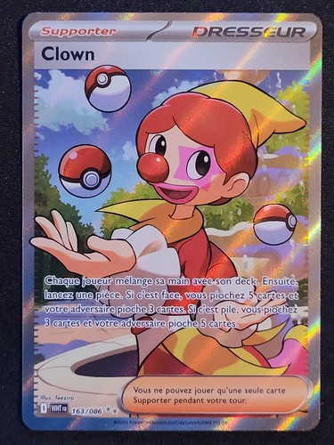 Carte pokémon clown 163 - carte,