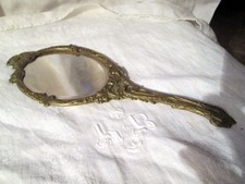 MIROIR A MAINS  VERRE BISEAUTE