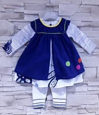 CATIMINI - ENSEMBLE 3P BÉBÉ FILLE MOTIF FLEURS & PAPILLONS DÉTAIL VOLANTS 9M