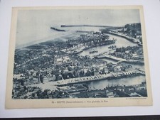 PLANCHE CARTONNEE EDUCATIVE SEINE MARITIME 76 DIEPPE VUE GENERALE LE PORT