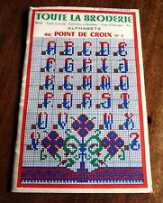 Livret/Magazine Toute la broderie/Alphabet au point de croix/Abécédaire 1957